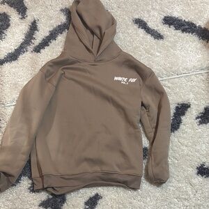 Brown white fox hoodie (worn once)